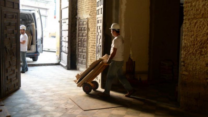 Se reanudan las obras en la iglesia de Santa Catalina