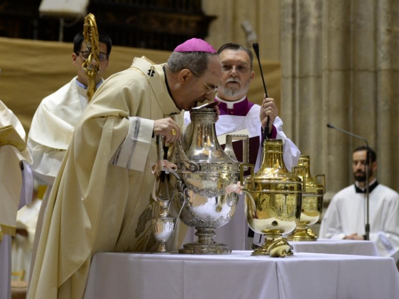 La Catedral de Sevilla acogerá la Misa Crismal, el Martes Santo a las once de la mañana