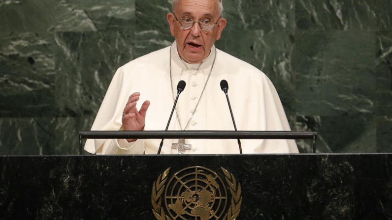 El Papa Francisco habla en la Asamblea General de la ONU