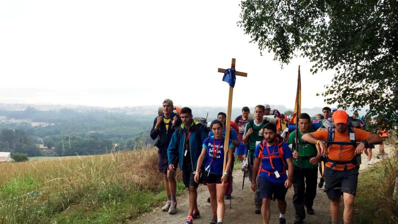 El buen ambiente preside la peregrinación diocesana de jóvenes a Santiago de Compostela