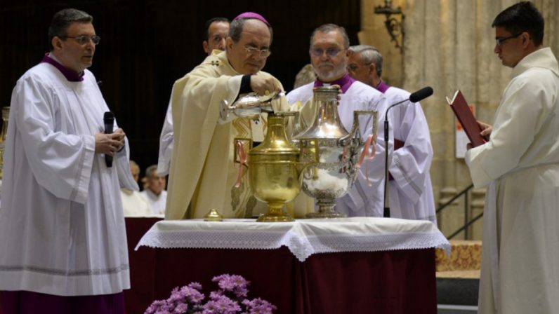 La Misa Crismal se celebrará el jueves 18 en la Catedral