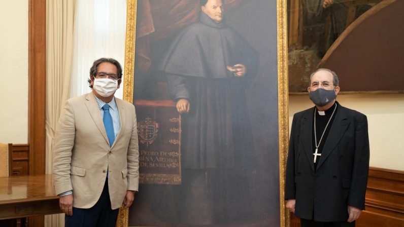 La Fundación Cajasol entrega al Arzobispado de Sevilla una réplica del cuadro de Murillo ‘Fray Pedro de Urbina’